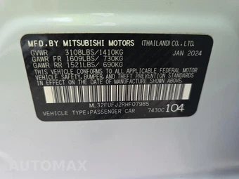 2024 Mitsubishi Mirage G4 LE – miniatura 17