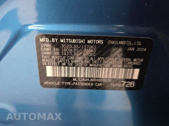 2024 Mitsubishi Mirage LE – miniatura 14