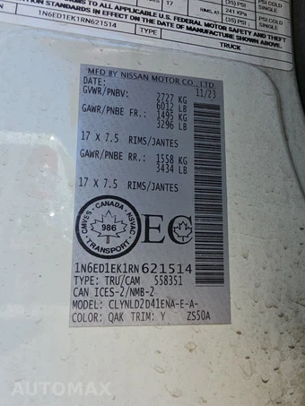 2024 Nissan Frontier PRO-4X Crew Cab Medium Bed – miniatura 14