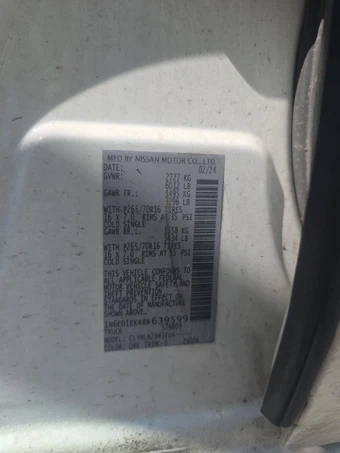 2024 Nissan Frontier S Crew Cab Medium Bed - miniatura 14