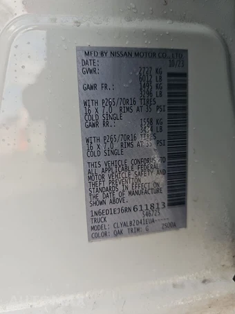 2024 Nissan Frontier SV Crew Cab Medium Bed - miniatura 14