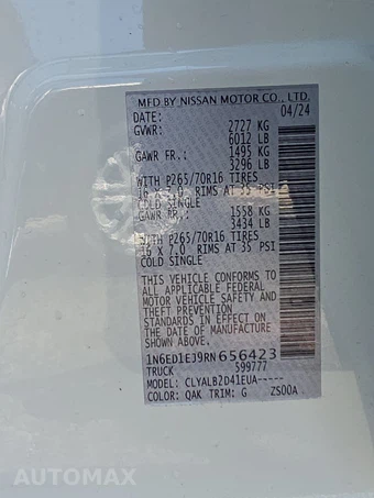 2024 Nissan Frontier SV Crew Cab Medium Bed - miniatura 14
