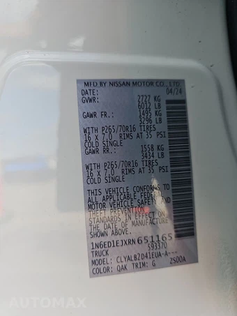 2024 Nissan Frontier SV Crew Cab Medium Bed - miniatura 14