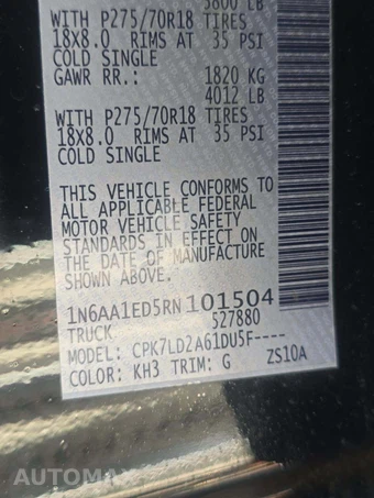 2024 Nissan TITAN PRO-4X Crew Cab Short Bed – miniatura 5