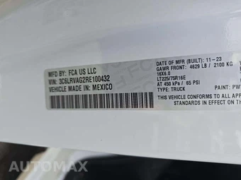 2024 Ram ProMaster 1500 Cargo Van Tradesman Low Roof 136.0" WB - miniatura 5