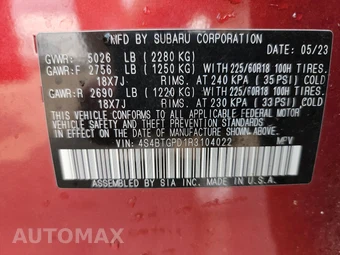 2024 Subaru Outback Touring XT - miniatura 14
