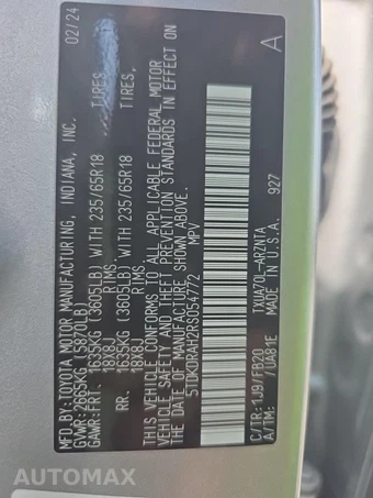 2024 Toyota Highlander LE – miniatura 17