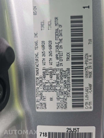 2024 Toyota Tundra Hybrid Platinum Crew Cab Short Bed - miniatura 2