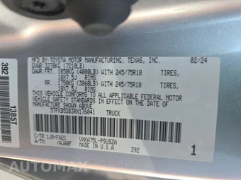 2024 Toyota Tundra SR Crew Cab Short Bed - miniatura 14