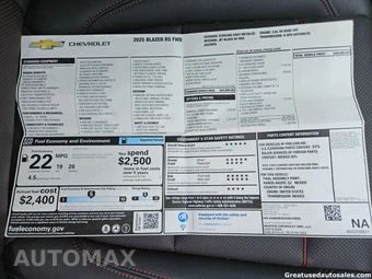 2025 Chevrolet Blazer RS 1RS - miniatura 80