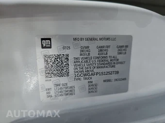 2025 Chevrolet Express 2500 Cargo Van 1WT 135.0" WB - miniatura 13