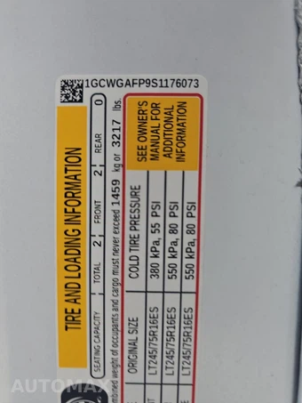 2025 Chevrolet Express 2500 Cargo Van 1WT 135.0" WB - miniatura 14