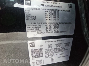 2025 Chevrolet Silverado 1500 Custom Crew Cab Short Bed 1CX - miniatura 14