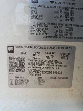 2025 Chevrolet Silverado 1500 Custom Trail Boss Crew Cab Short Bed 2CX - miniatura 21