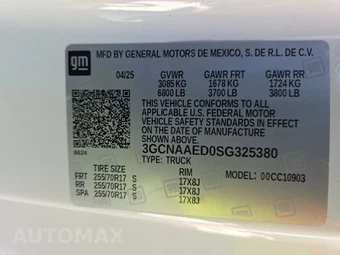 2025 Chevrolet Silverado 1500 WT Regular Cab Long Bed 1WT - miniatura 13