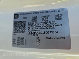 2025 Chevrolet Silverado 1500 WT Regular Cab Long Bed 1WT - miniatura 13