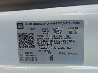 2025 Chevrolet Silverado 1500 WT Regular Cab Long Bed 1WT - miniatura 13