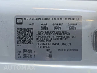 2025 Chevrolet Silverado 1500 WT Regular Cab Long Bed 1WT - miniatura 13