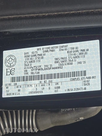 2025 Ford F-150 LARIAT Crew Cab Medium Bed - miniatura 14