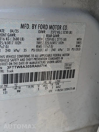 2025 Ford Maverick Hybrid XL Crew Cab Short Bed - miniatura 14