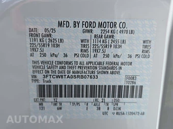2025 Ford Maverick Lobo Crew Cab Short Bed Standard - miniatura 5