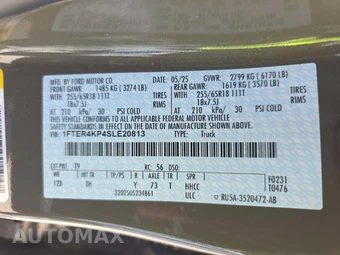 2025 Ford Ranger LARIAT Crew Cab Medium Bed - miniatura 2
