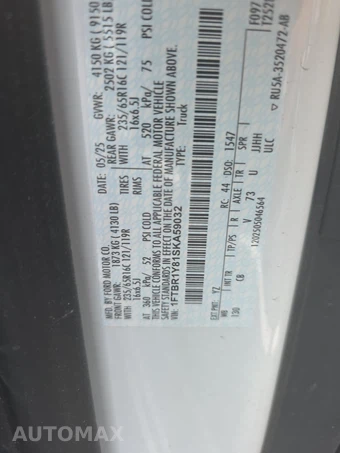 2025 Ford Transit 250 Cargo Van Low Roof 130.0" WB - miniatura 13