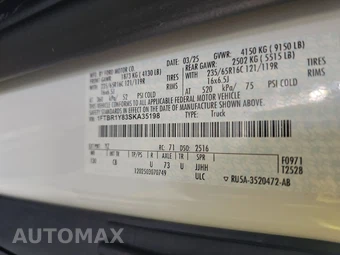 2025 Ford Transit 250 Cargo Van Low Roof 130.0" WB - miniatura 13