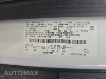 2025 Ford Transit 250 Cargo Van Low Roof 130.0" WB - miniatura 13