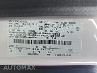 2025 Ford Transit 250 Cargo Van Low Roof 130.0" WB - miniatura 13