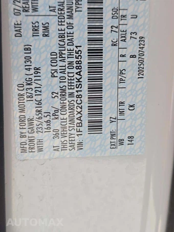 2025 Ford Transit Passenger Van XLT Medium Roof 148.0" WB - miniatura 5