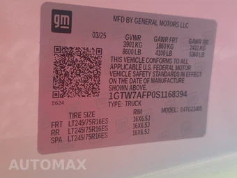 2025 GMC Savana 2500 Cargo Van 1WT 135.0" WB - miniatura 14