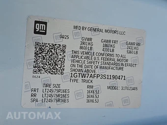 2025 GMC Savana 2500 Cargo Van 1WT 135.0" WB - miniatura 14