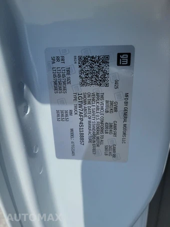 2025 GMC Savana 2500 Cargo Van 1WT 135.0" WB - miniatura 15
