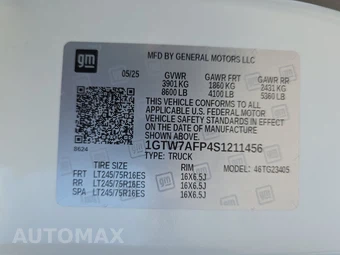 2025 GMC Savana 2500 Cargo Van 1WT 135.0" WB - miniatura 13