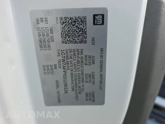 2025 GMC Savana 2500 Cargo Van 1WT 135.0" WB - miniatura 15