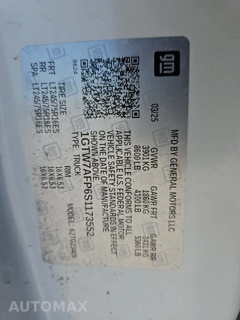 2025 GMC Savana 2500 Cargo Van 1WT 135.0" WB - miniatura 13