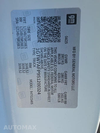 2025 GMC Savana 2500 Cargo Van 1WT 135.0" WB - miniatura 14