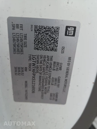 2025 GMC Savana 2500 Cargo Van 1WT 135.0" WB - miniatura 13