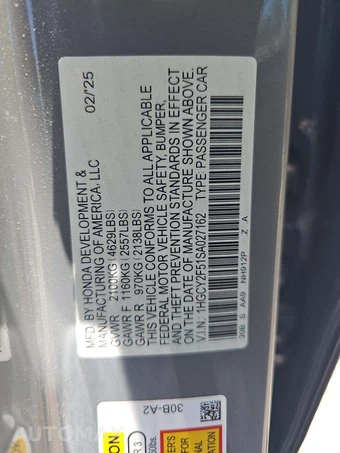 2025 Honda Accord Hybrid Sport - miniatura 2