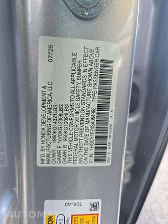 2025 Honda Accord Sedan LX - miniatura 2