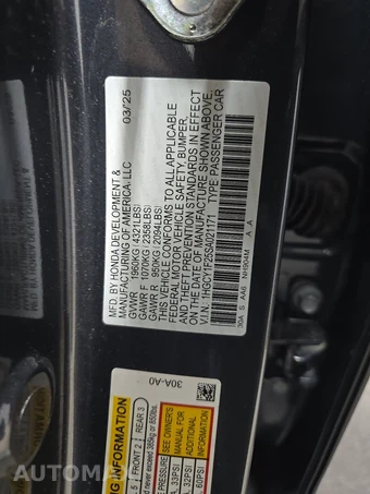 2025 Honda Accord Sedan LX - miniatura 14