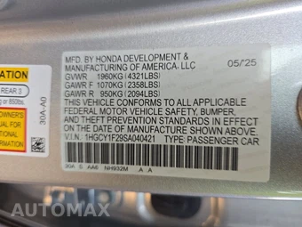 2025 Honda Accord Sedan LX - miniatura 14