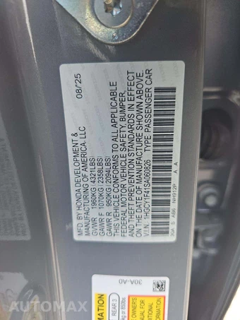 2025 Honda Accord Sedan SE - miniatura 2