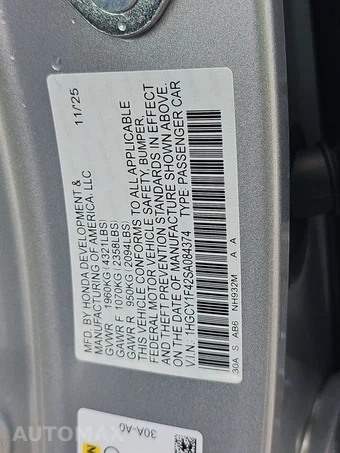2025 Honda Accord Sedan SE - miniatura 14