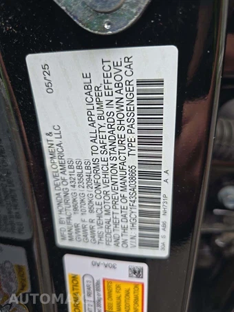 2025 Honda Accord Sedan SE - miniatura 5