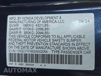2025 Honda Accord Sedan SE - miniatura 5