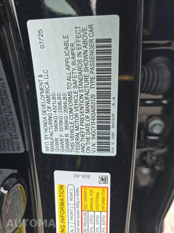 2025 Honda Accord Sedan SE - miniatura 14