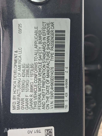 2025 Honda Civic Hatchback Hybrid Sport Touring - miniatura 2