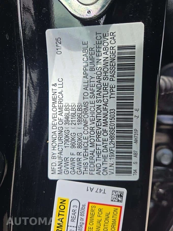 2025 Honda Civic Hatchback Sport - miniatura 2